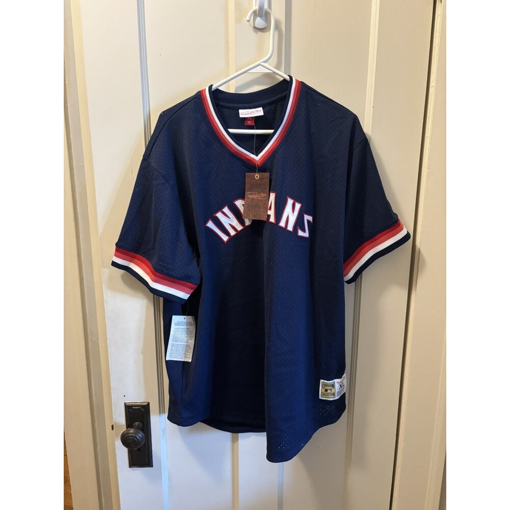 Cleveland Indians Mitchell & Ness 1975 Sz XL Mesh Jersey Brand New With Tags